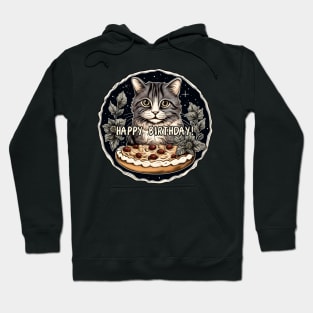 Cat Happy Birthday Cake Hoodie